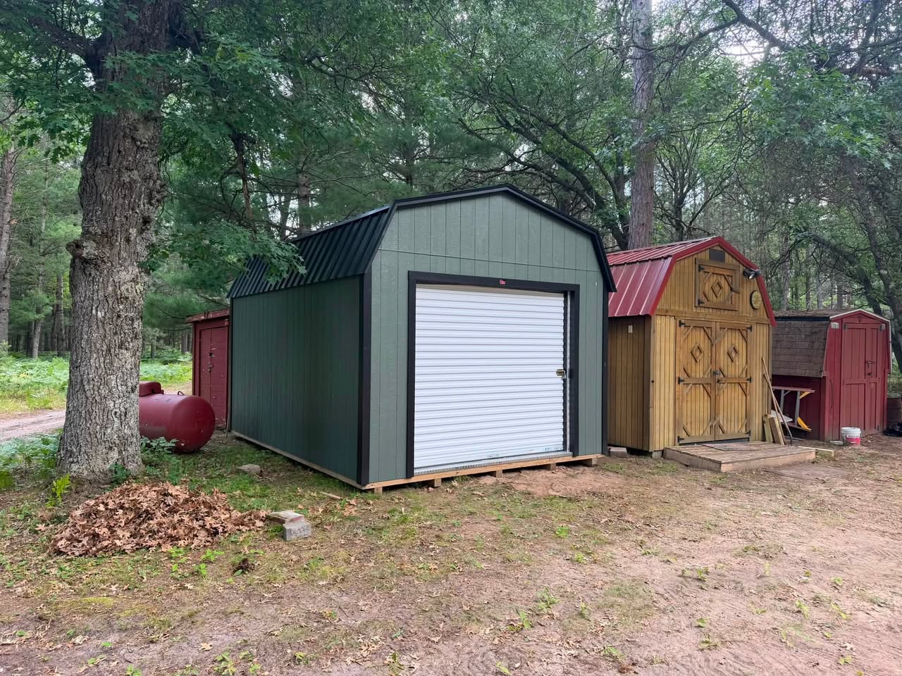 12x16 barn shed, front view