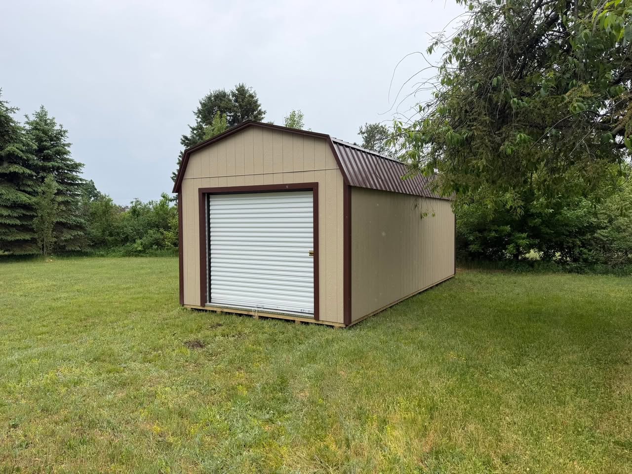 12x24 dutch barn shed, tan