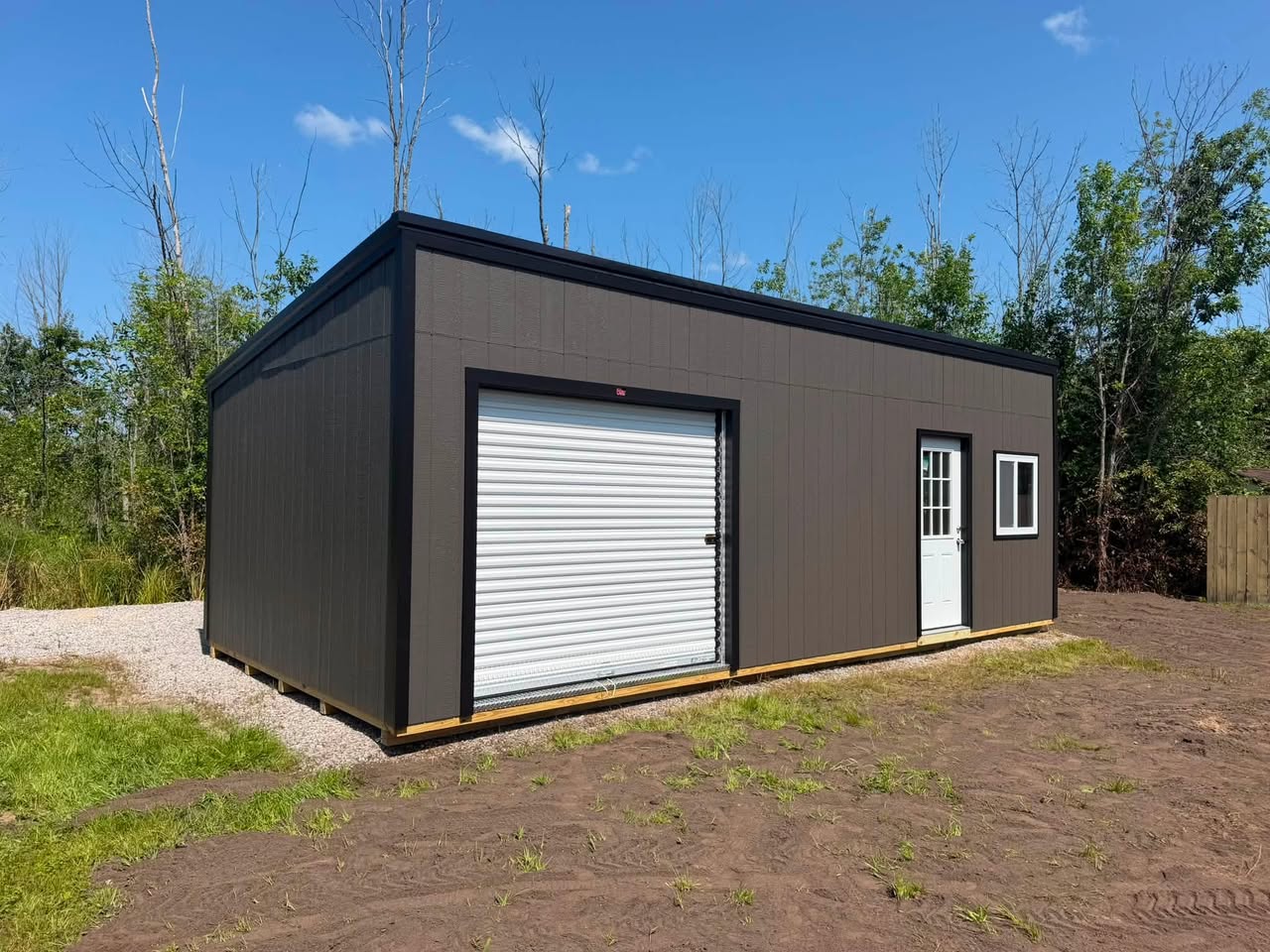 14x28 skillion shed, front view