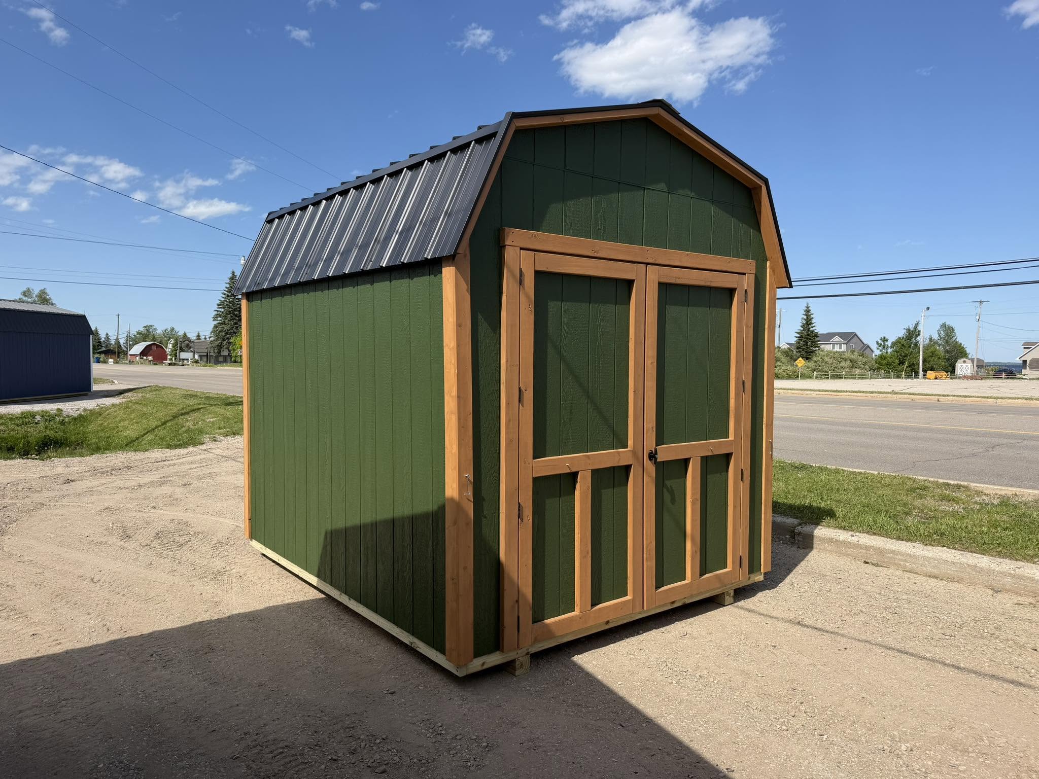8x10 barn shed, green