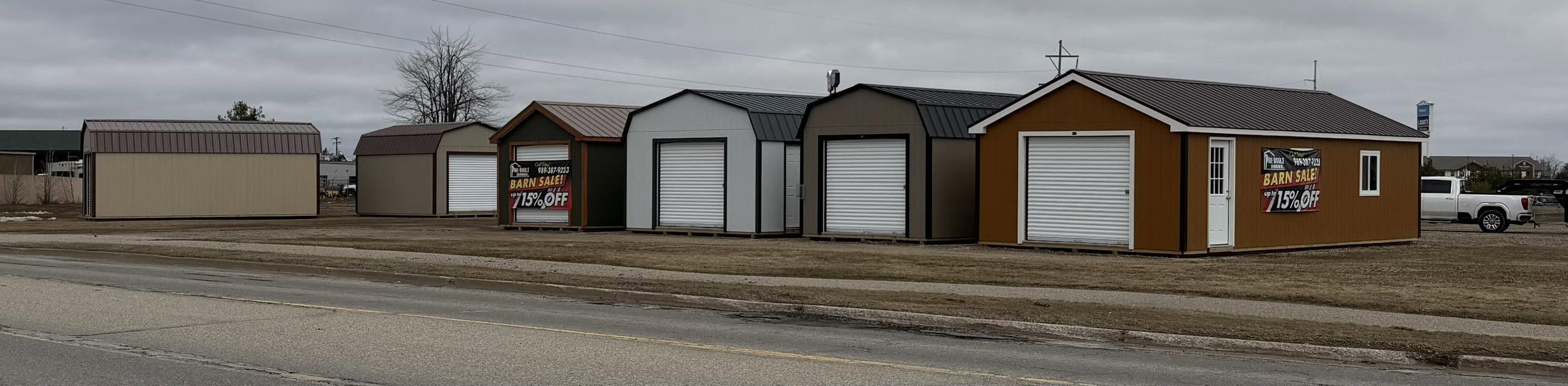 sheds on the Gaylord lot